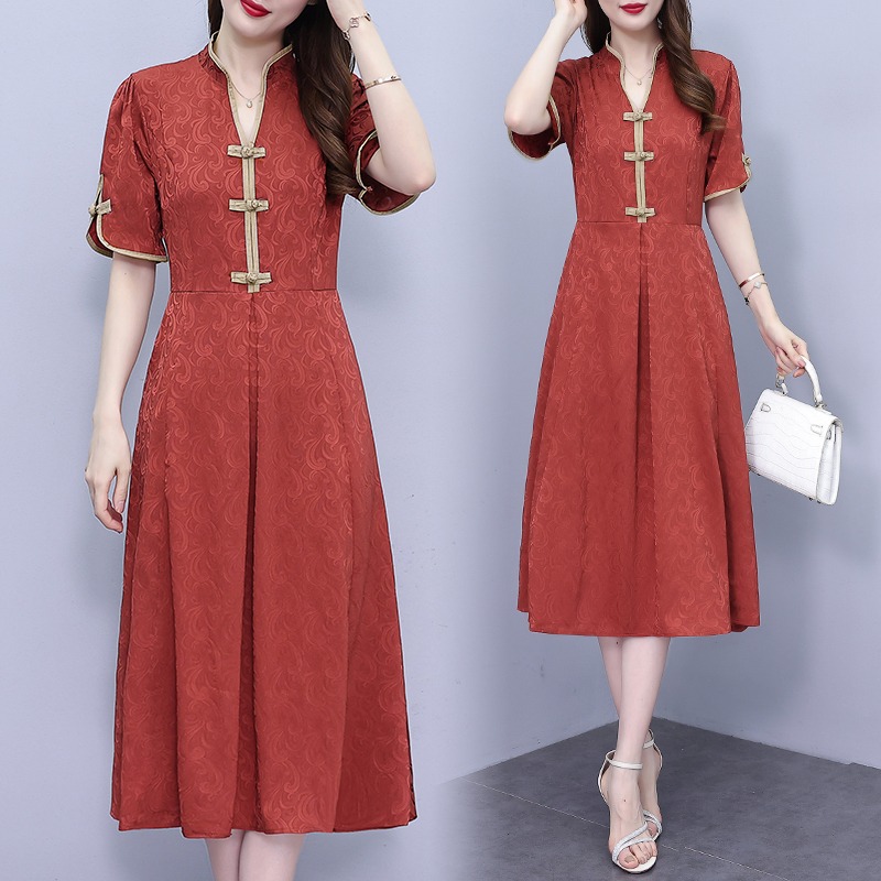 เดรสแขนสั้น มีไซส์ L-4XLอก 38-47 นิ้ว ใส่ได้ทั้งสาวหุ่นดีน่ารักจนถึงสาวอวบพลัสไซส์ จัดส่งฟรี! ทักแชทสั่งซื้อ