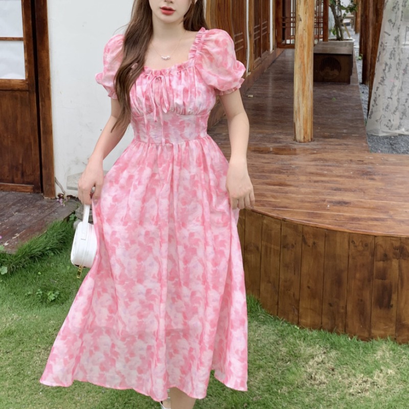 เดรสแขนสั้น มีไซส์ L-4XLอก 38-47 นิ้ว ใส่ได้ทั้งสาวหุ่นดีน่ารักจนถึงสาวอวบพลัสไซส์ จัดส่งฟรี! ทักแชทสั่งซื้อ