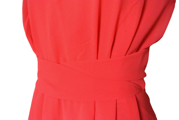 ชุดเดรสยาวชีฟองแขนกุด