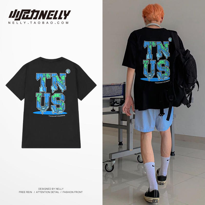 เสื้อยืดคอกลม ผู้ชาย เสื้อยืดผู้ชายเกาหลี เสื้อยืดเกาหลี แบรนด์ NELLY