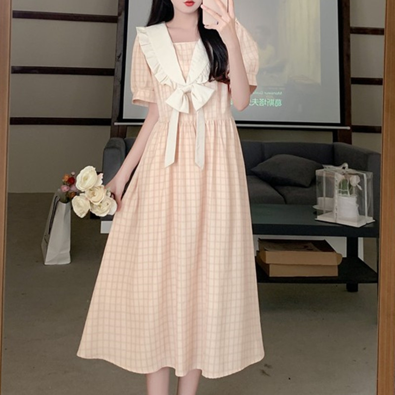 เดรสวัยรุ่น-เดรสคนอ้วนวัยรุ่น L-4XL(อก38-46 นิ้ว)