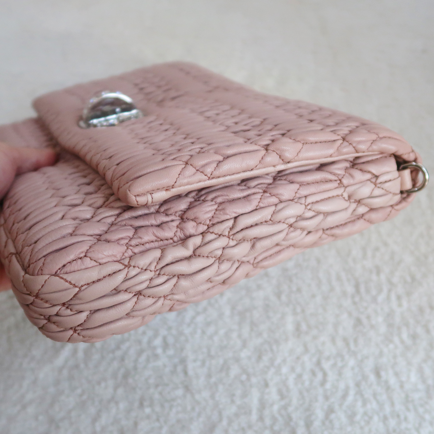 Miu Miu Cameo Matelasse Large Crystal Clutch