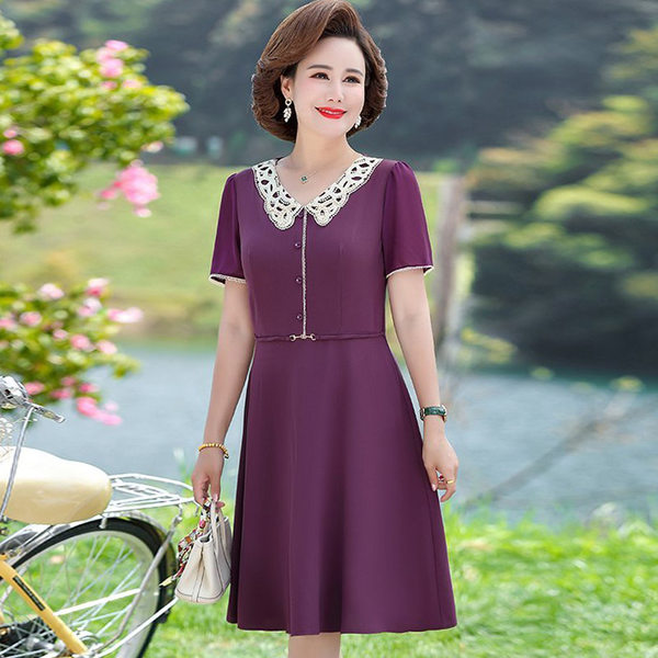 เดรสวัยผู้ใหญ่40-60ปี เดรสคุณแม่ ชุดเดรสทำงานวัยผู้ใหญ่ แบรนด์ MAMA DRESS