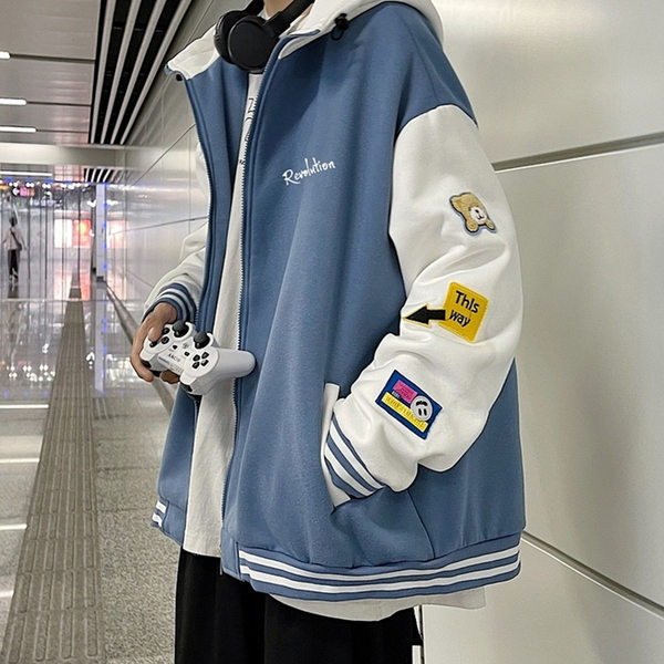 เสื้อแจ็คเก็ตเบสบอล เสื้อคลุม เสื้อแขนยาวสไตล์เกาหลี