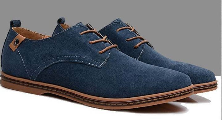 รองเท้าหุ้มส้น ผู้ชาย รองเท้าผู้ชาย สไตล์ Oxford แบบทางการ สีน้ำเงิน แบบหรูหรา มีสไตล์ ใส่ได้กับ กางเกงยีนส์ ดูดีสุด ๆ 17024_1