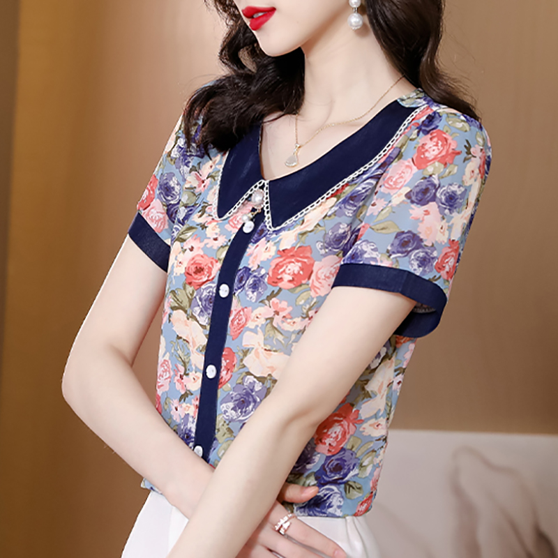 เสื้อชีฟอง เสื้อแฟชั่นสุภาพสตรีวัยผู้ใหญ่ มีไซต์ อก34นิ้ว-43นิ้ว
