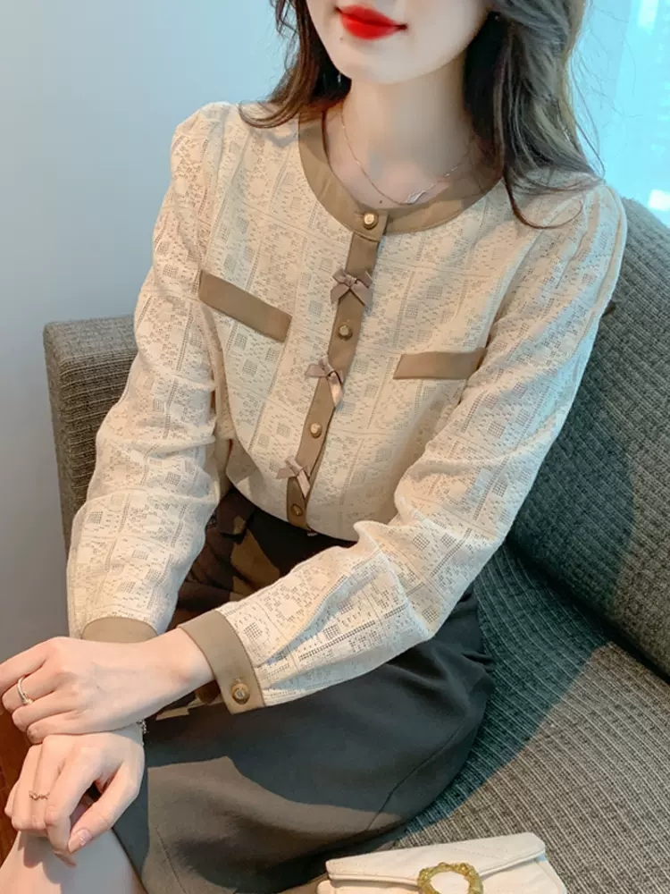 เสื้อลูกไม้ เสื้อเชิ้ตแขนยาว