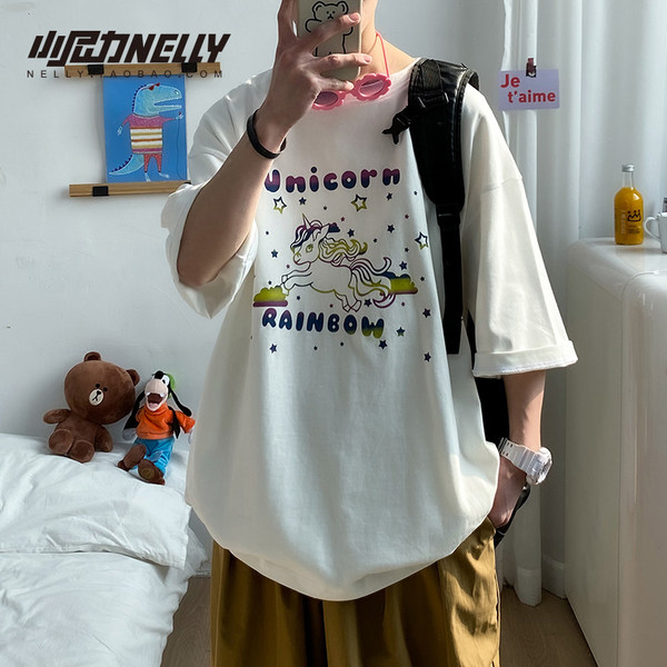 เสื้อยืดคอกลม ผู้ชาย เสื้อยืดผู้ชายเกาหลี เสื้อยืดเกาหลี แบรนด์ NELLY