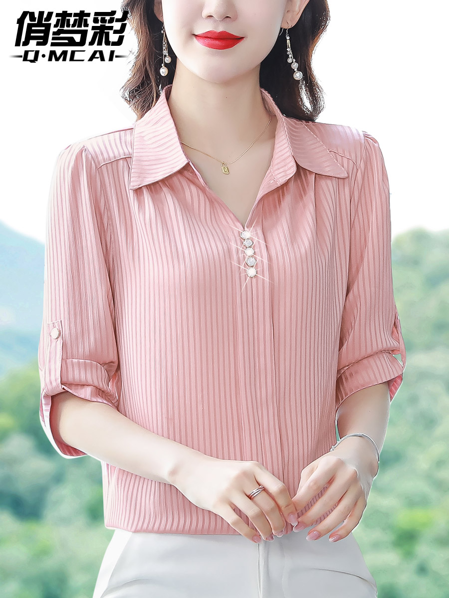 เสื้อชีฟอง เสื้อแฟชั่นสุภาพสตรีวัยผู้ใหญ่ มีไซต์ อก34นิ้ว-43นิ้ว