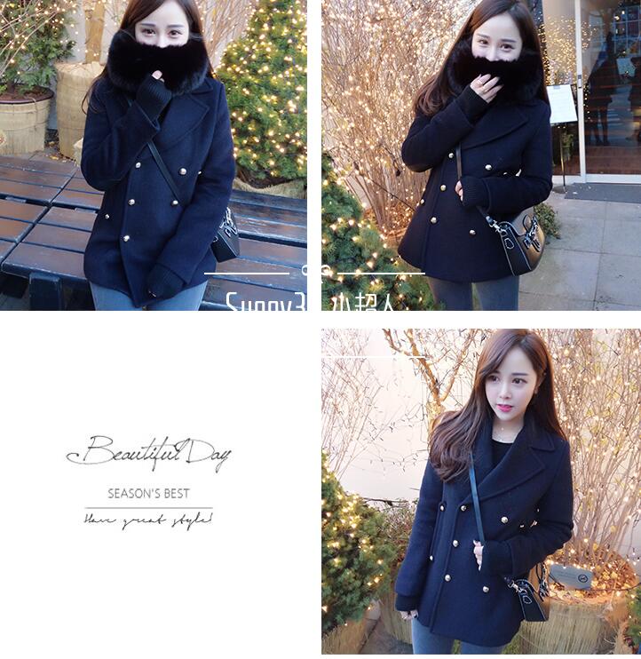 เสื้อโค้ทกันหนาว สีดำ ทรงพอดีตัว แบบนักเรียนเกาหลี ใครชอบแนวนี้พลาดไม่ได้ค่า เนื้อผ้าสำลี+สักกะหลาด บุซับในกันลม ผ้าไม่หนามาก ดำ