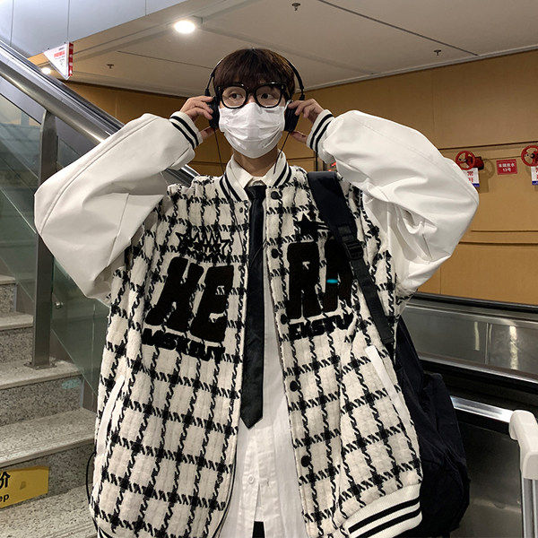 เสื้อแจ็คเก็ตเบสบอล เสื้อคลุม เสื้อแขนยาวสไตล์เกาหลี