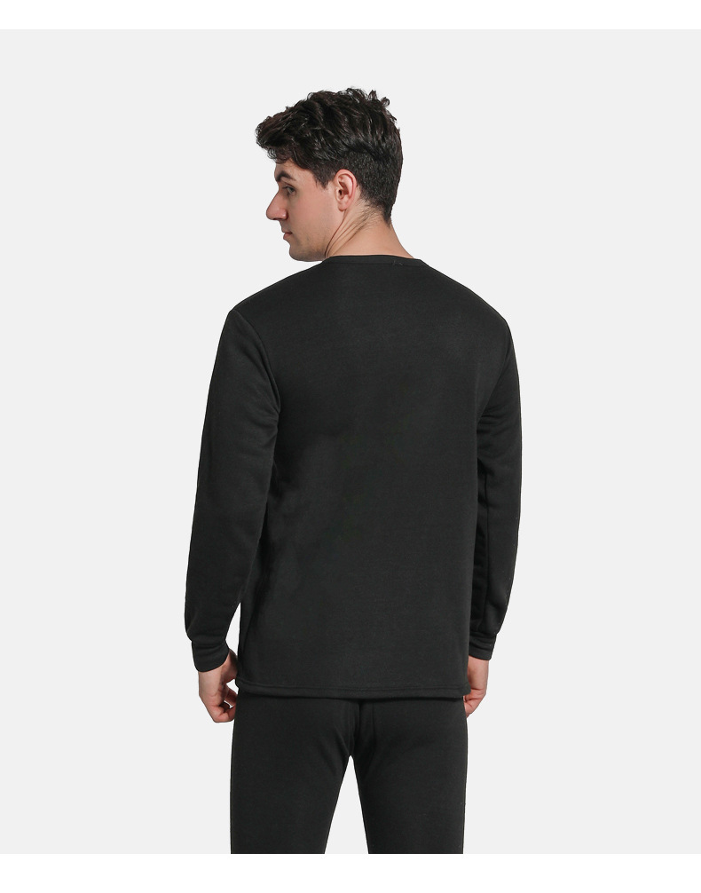 HEATTECH (ฮีทเทคชาย เสื้อ+กางเกง) L-4XL ใส่กันหนาว/เพิ่มความอุ่น ด้านในเป็นเนื้อสักหลาด น้ำหนักเบา