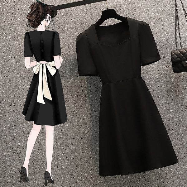 เดรสคนอ้วน เดรสสาวอวบ ชุดเดรสคนอ้วนวัยรุ่นแขนสั้น BY PLUS SIZE Girl