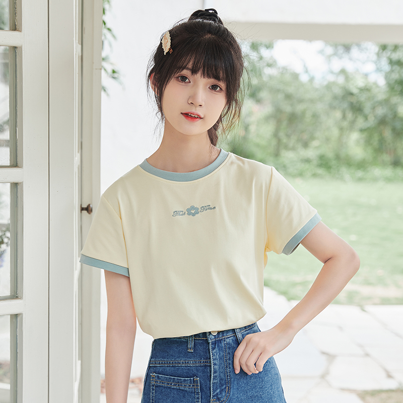 เสื้อผ้าวัยรุ่นเกาหลี เสื้อยืดวัยรุ่นผู้หญิง มีขนาด S M L XL