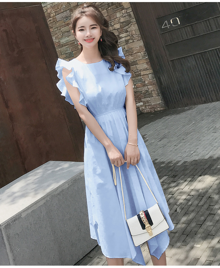 Dress4658 Maxi Dress เดรสยาวแขนระบายผูกโบว์หลัง เอวยางยืด ผ้าโพลีเกรดพรีเมียมเนื้อดีหนามีน้ำหนักทิ้งตัว งานสวยดีเทลดีงาม โทนสีพาสเทลสวยหวานละมุน ใส่เที่ยวใส่ชิลด์ ชุดเดียวเอาอยู่ มี 2 สี ฟ้า, ชมพู
