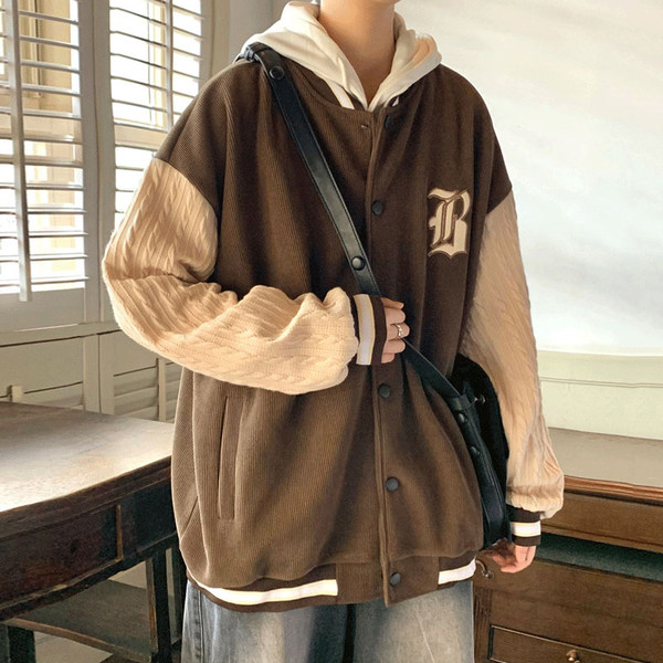 เสื้อแจ็คเก็ตเบสบอล เสื้อคลุม เสื้อแขนยาวสไตล์เกาหลี
