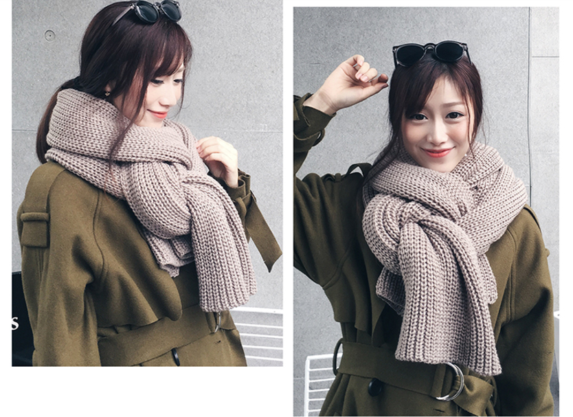 ผ้าพันคอไหมพรม เกาหลี สีเบจน้ำตาล มิกกับชุดไหนก็สวย ใส่ได้ทั้งผู้ชายและผู้หญิง พร้อมส่ง