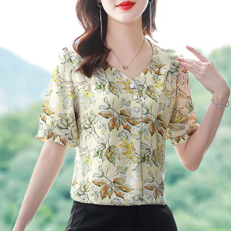 เสื้อชีฟอง เสื้อแฟชั่นสุภาพสตรีวัยผู้ใหญ่ มีไซต์ อก34นิ้ว-43นิ้ว