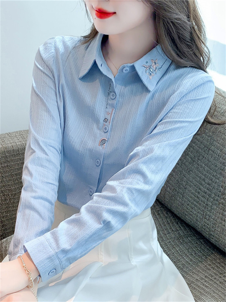เสื้อลูกไม้ เสื้อเชิ้ตแขนยาว