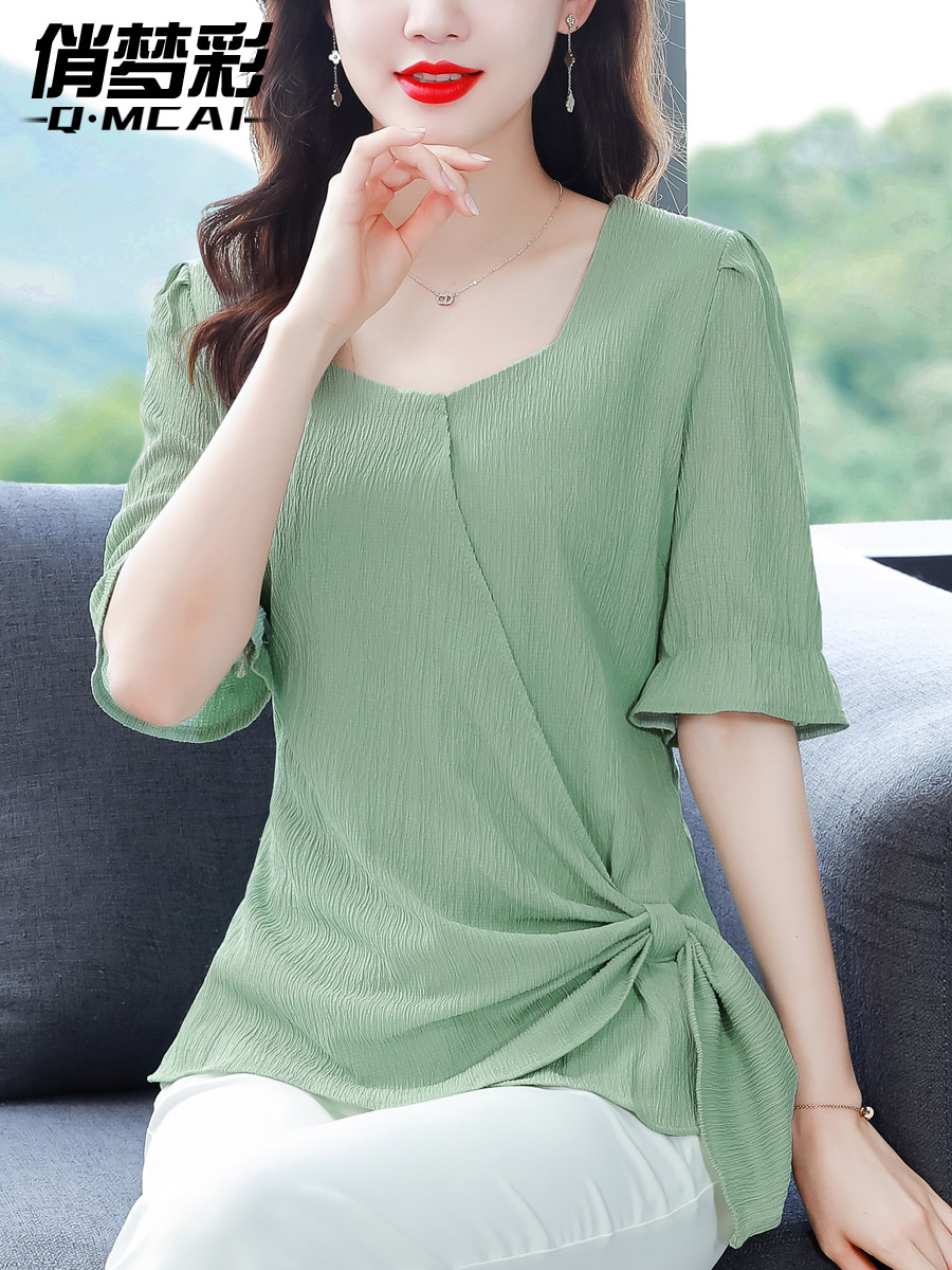 เสื้อชีฟอง เสื้อแฟชั่นสุภาพสตรีวัยผู้ใหญ่ มีไซต์ อก34นิ้ว-43นิ้ว