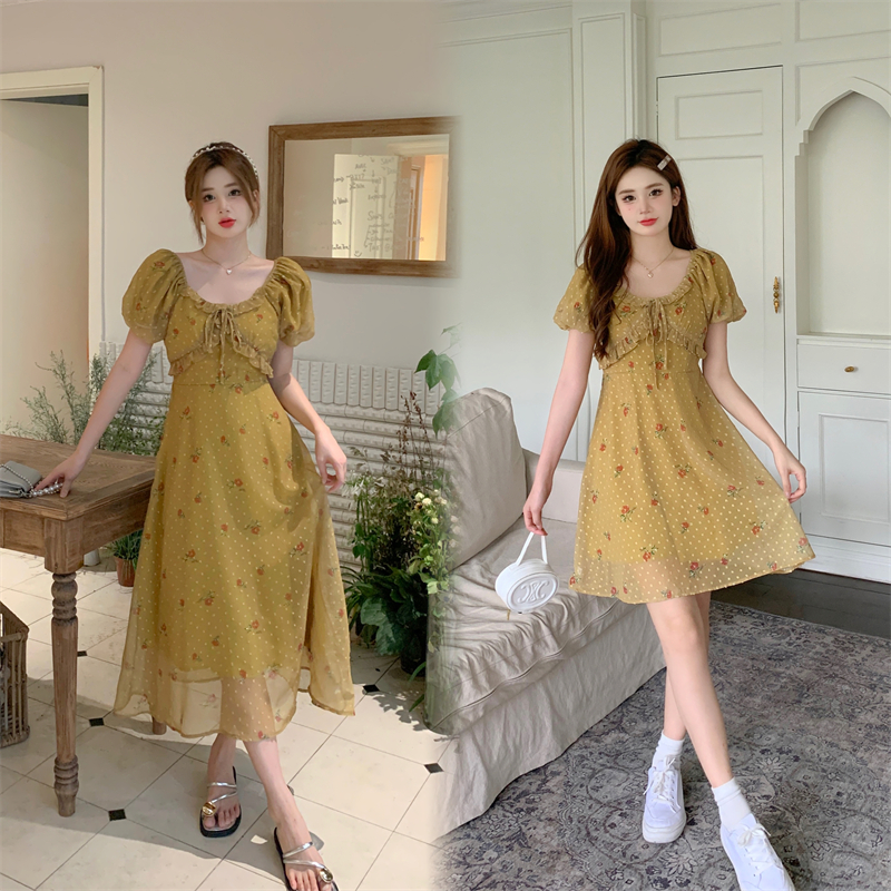 เดรสแขนสั้น มีไซส์ L-4XLอก 38-47 นิ้ว ใส่ได้ทั้งสาวหุ่นดีน่ารักจนถึงสาวอวบพลัสไซส์ จัดส่งฟรี! ทักแชทสั่งซื้อ