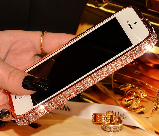 เคส iphone 5 5S เคสคริสตัล อย่างหรู ดีไซน์ เป็นงู รอบตัวเคส เคสหรู จาก BVLGARI เคสไฮโซ สี Rose Gold เงิน และ สีทอง 245737