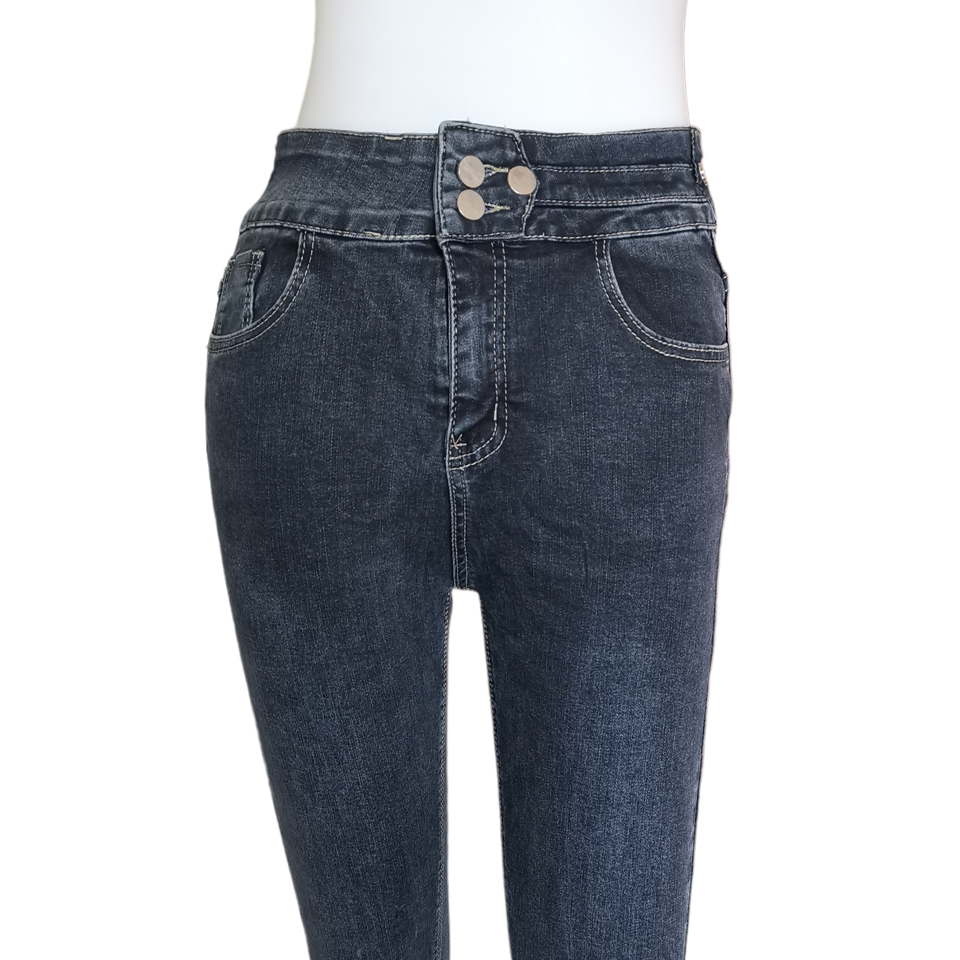 Jeans344 กางเกงยีนส์ขายาวทรงเดฟสีดำเอวสูง ผ้ายีนส์แท้ยีนส์ฟอกยืดนิ่ม แฟชั่นนำเข้าเกรดพรีเมียม ผ้านุ่มน่าใส่ทรงสวยงานดี แมทช์กับอะไรก็เข้า