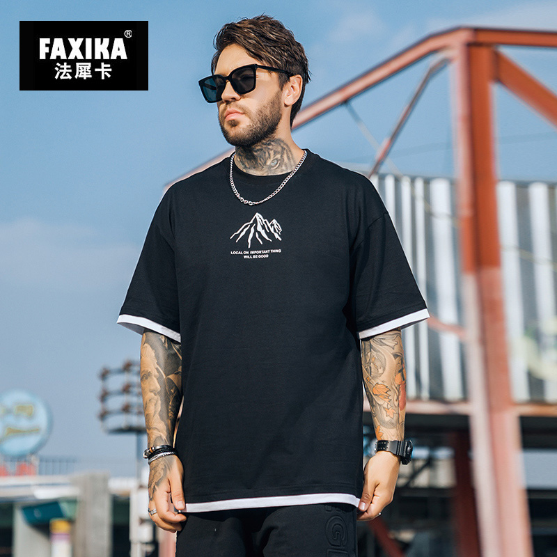 เสื้อยืดผู้ชายอ้วน S-5XL(อกเสื้อ39-51นิ้ว)