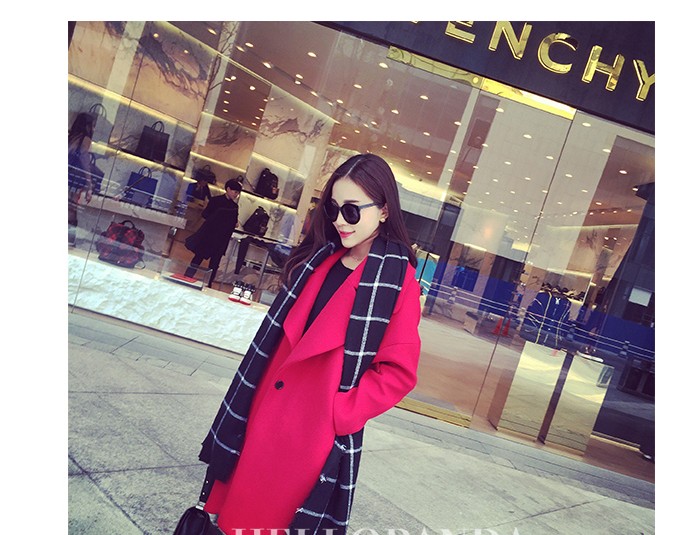 ผ้าพันคอกันหนาว ผ้าคลุมไหล่ ไหมพรมเนื้อเรียบ นุ่ม เกาหลี สีดำ พร้อมส่ง same pic