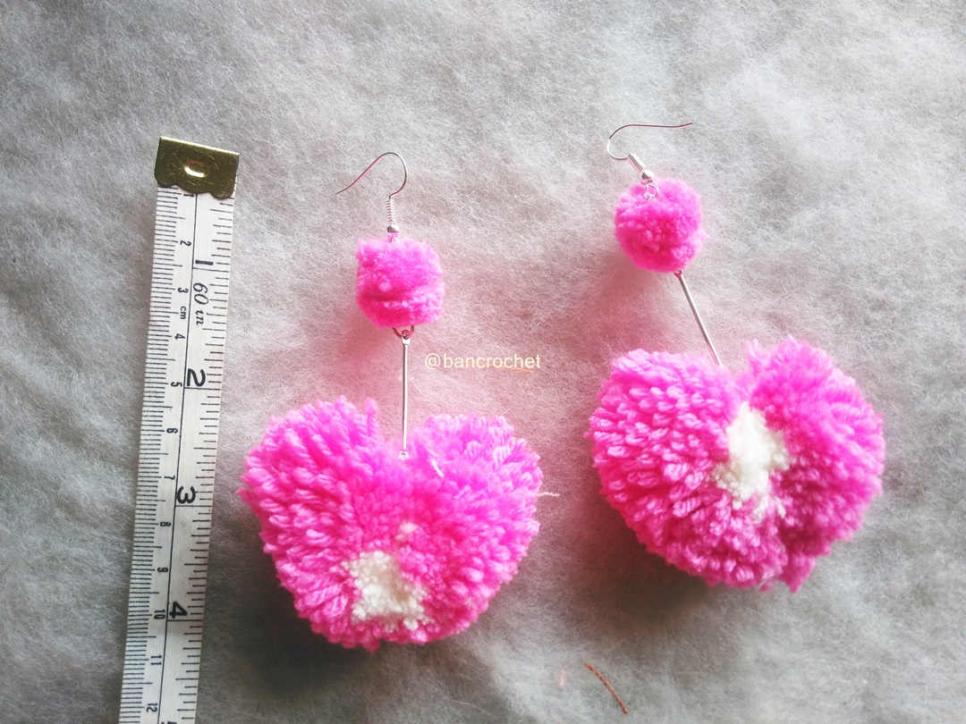 Bancrochet ต่างหูถักโครเชต์ crochet earring หลากสี 4-6 นิ้ว