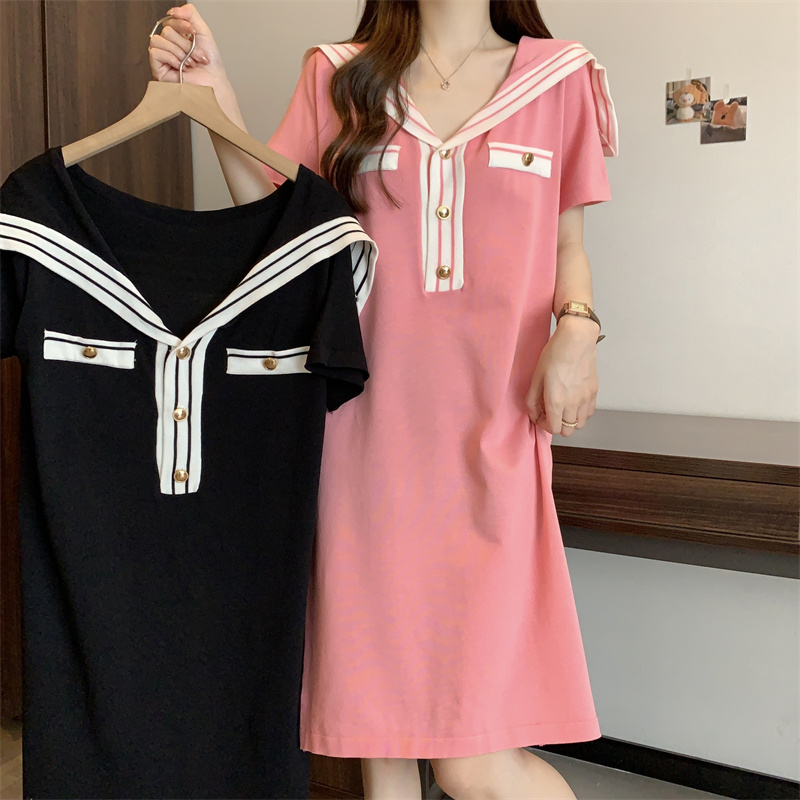 เดรสแขนสั้น มีไซส์ L-4XLอก 38-47 นิ้ว ใส่ได้ทั้งสาวหุ่นดีน่ารักจนถึงสาวอวบพลัสไซส์ จัดส่งฟรี! ทักแชทสั่งซื้อ
