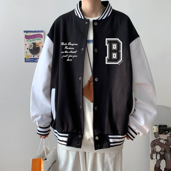 เสื้อแจ็คเก็ตเบสบอล เสื้อคลุม เสื้อแขนยาวสไตล์เกาหลี