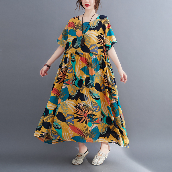 เสื้อผ้าฝ้าย เสื้อผ้าลินิน สไตล์ฤดูร้อน BY Lian Zhi Cotton and linen art สไตล์VINTAGE มีขนาดไซส์อกประมาณ 35-40 นิ้ว