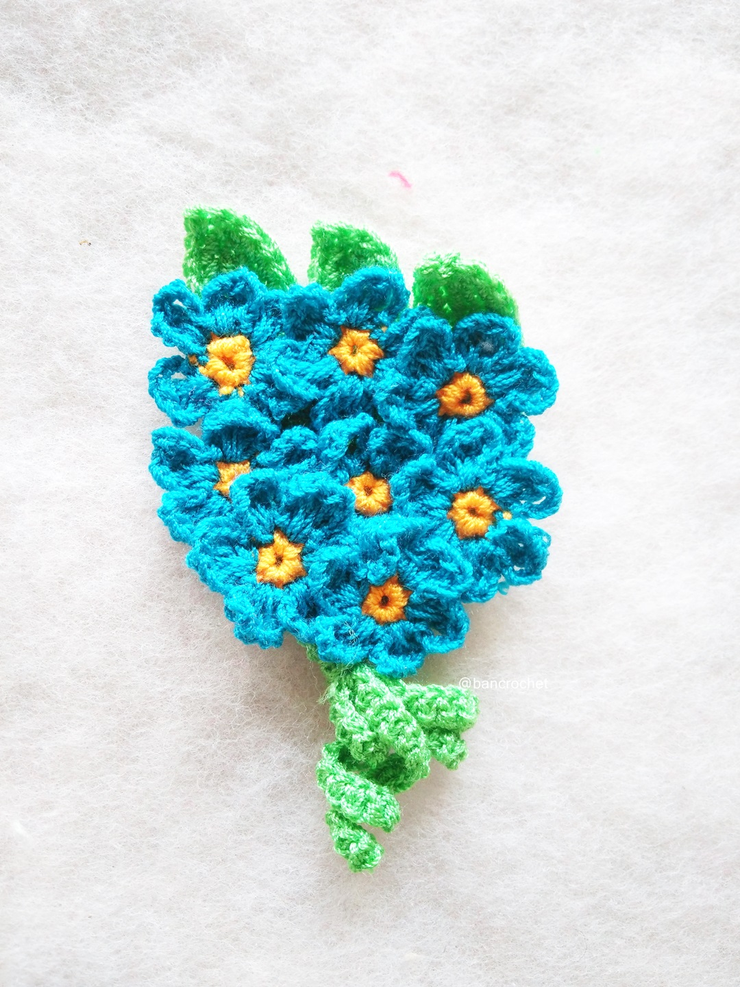 เฉพาะราคาส่ง ช่อดอกไม้จิ๋วถักโครเชต์ Mini flower bouquet crochet (only wholesale) สำเนา หลากสี 5 นิ้ว