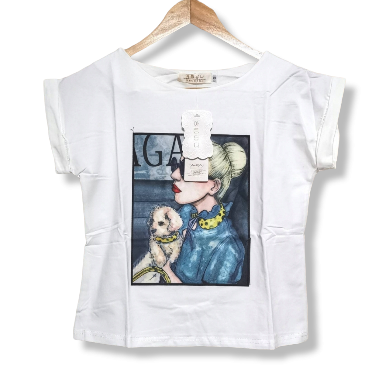 Set_bs1504 ชุด 2 ชิ้น(เสื้อ+กระโปรง) เสื้อยืดแขนสั้นสีขาวแต่งลายผู้หญิงผ้าคอตตอนผสมสแปนเด็กซ์เนื้อหนาสวย+กระโปรงซิปหลังชายระบายผ้าทอเนื้อหนาสวยเรียบอยู่ทรง งานน่ารักเข้าชุดแบบสวยน่ารักไม่ซ้ำใคร เซ็ทสองชิ้นสวยคุ้ม