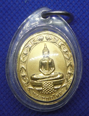 หลวงพ่อโสธร พิมพ์สองหน้ารูปไข่ลายดอกไม้