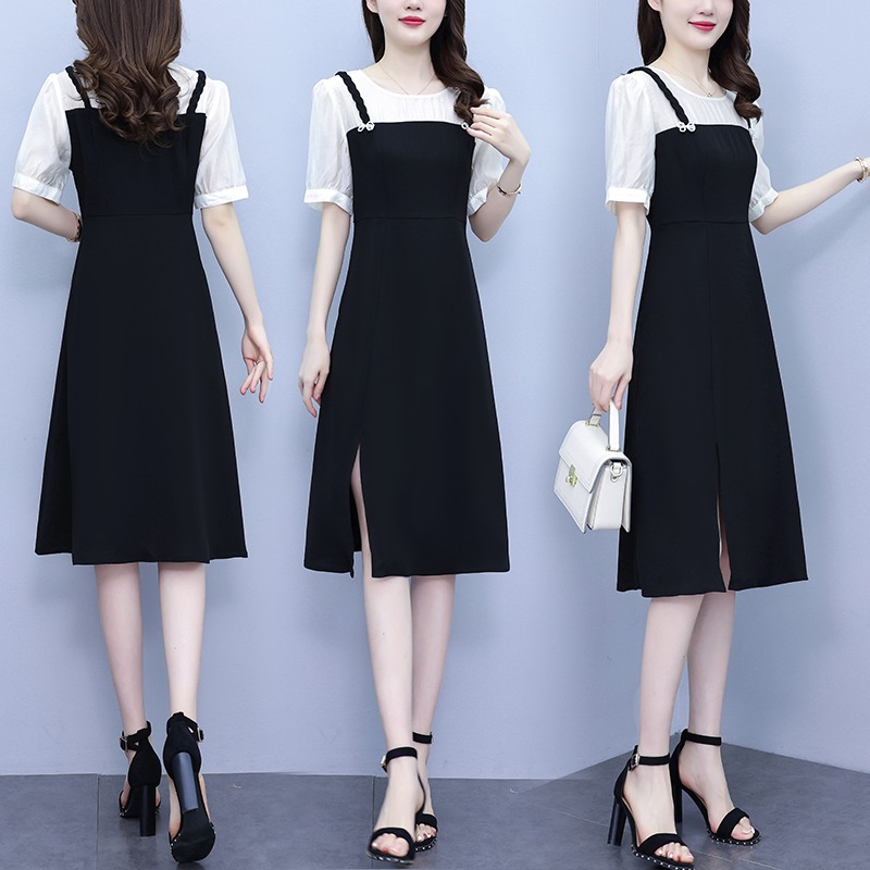 เดรสแขนสั้น มีไซส์ L-5XLอก 38-48 นิ้ว ใส่ได้ทั้งสาวหุ่นดีน่ารักจนถึงสาวอวบพลัสไซส์