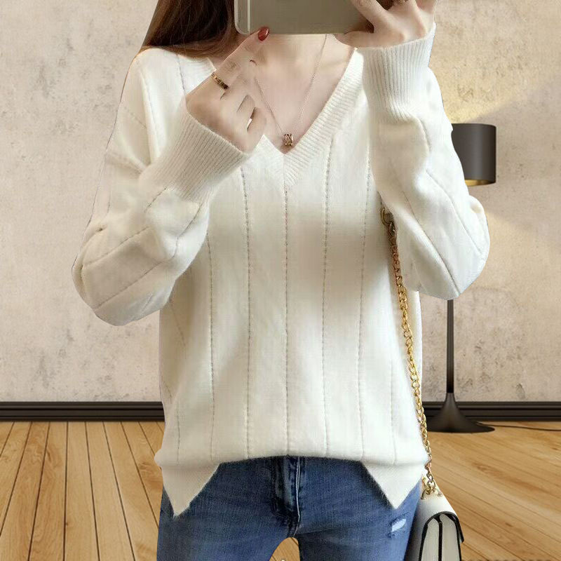 Sweater เสื้อสเวทเตอร์ไหมพรม แขนยาว เนื้อนุ่ม ใส่สบายยืดได้เยอะ พร้อมส่ง