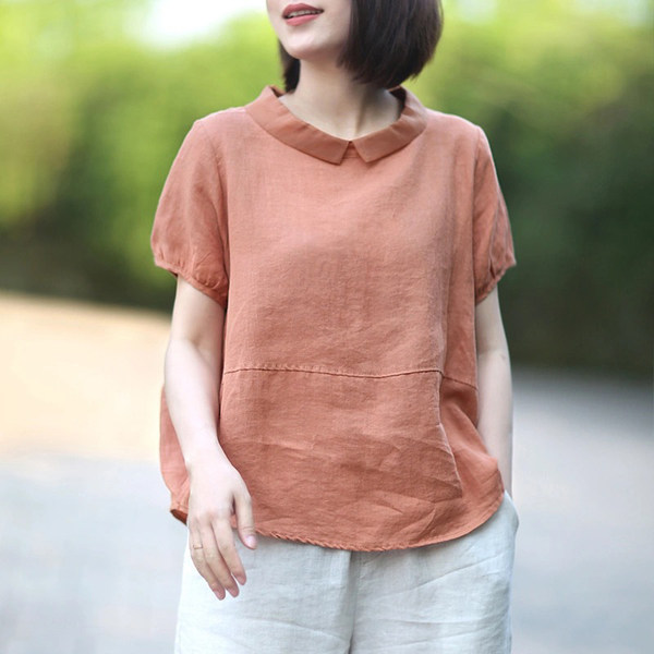 เสื้อลินิน เสื้อผ้าฝ้ายลินิน เสื้อเชิ้ตผ้าลินิน BY Zimo