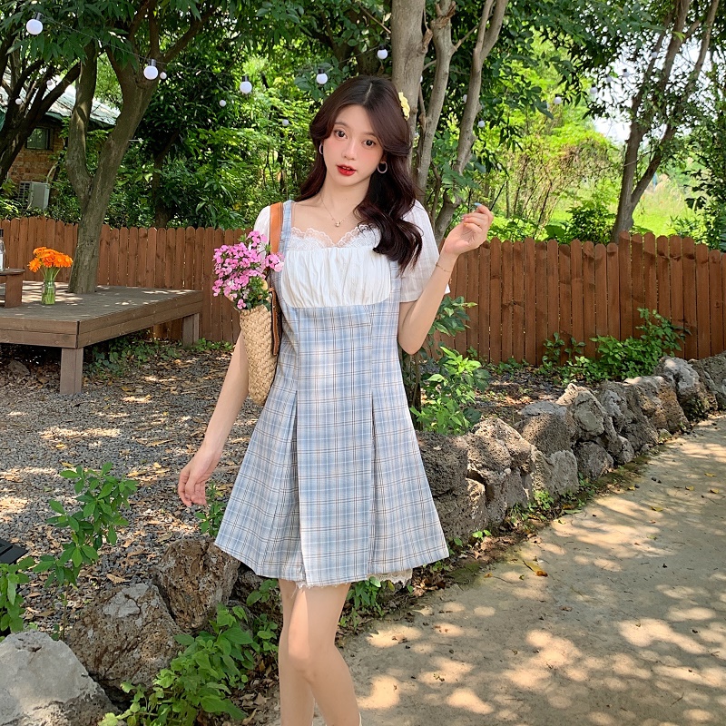 เดรสแขนสั้น มีไซส์ L-4XLอก 38-47 นิ้ว ใส่ได้ทั้งสาวหุ่นดีน่ารักจนถึงสาวอวบพลัสไซส์
