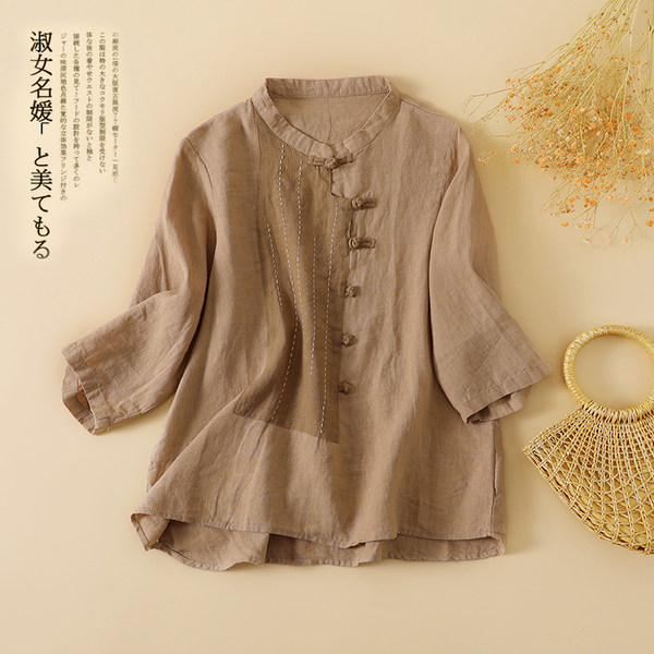 เสื้อลินิน เสื้อผ้าฝ้ายลินิน เสื้อเชิ้ตผ้าลินิน BY Zimo