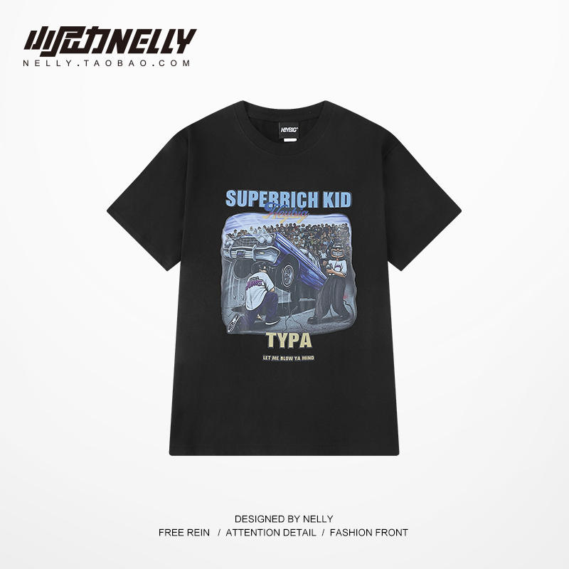 เสื้อยืดคอกลม ผู้ชาย เสื้อยืดผู้ชายเกาหลี เสื้อยืดเกาหลี แบรนด์ NELLY