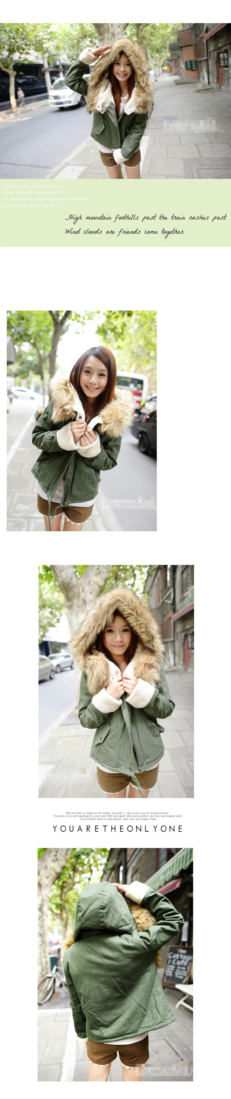 เสื้อกันหนาวฮู้ดดี้ แต่งขนเฟลอรอบฮู้ด น่ารัก ผ้านิ่มมากๆ หนา บุซับในขนแกะกันหนาวได้ดีเลยค่ะ พร้อมส่ง สีเขียวขี้ม้า สีเขียวขี้ม้า