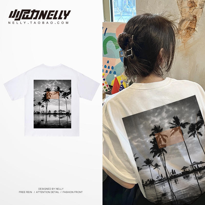 เสื้อยืดคอกลม ผู้ชาย เสื้อยืดผู้ชายเกาหลี เสื้อยืดเกาหลี แบรนด์ NELLY