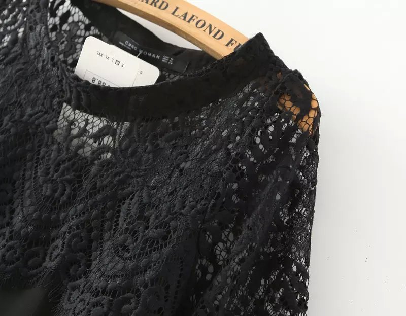Blouse3507 เสื้อแต่งลูกไม้ช่วงอกและแขน ผ้าชีฟองเนื้อหนาสีพื้น งานน่ารัก แมทช์กับขาสั้นหรือขายาวก็ดูดีไม่แพ้กัน