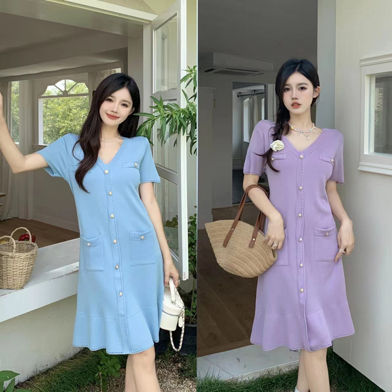 เดรสแขนสั้น มีไซส์ L-4XLอก 38-47 นิ้ว ใส่ได้ทั้งสาวหุ่นดีน่ารักจนถึงสาวอวบพลัสไซส์ จัดส่งฟรี! ทักแชทสั่งซื้อ