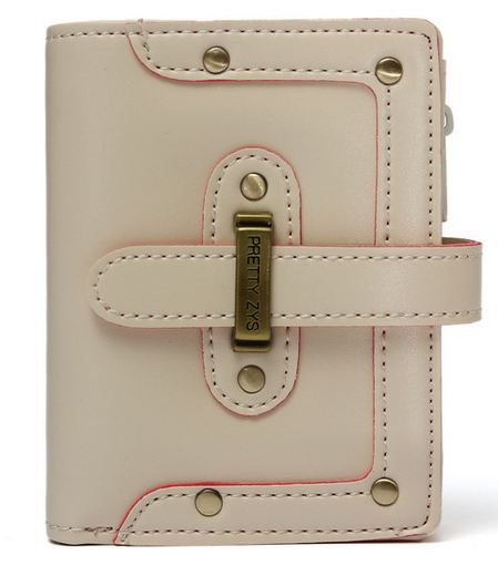 กระเป๋าสตางค์ผู้หญิง ใบสั้น กระเป๋าสตางค์ หนัง Pu แฟชั่น เก๋ ๆ มีสาย เข็มขัด คาดด้านหน้า แยกช่องซิป ใส่เหรียญ ใส่บัตรได้เยอะ 115726