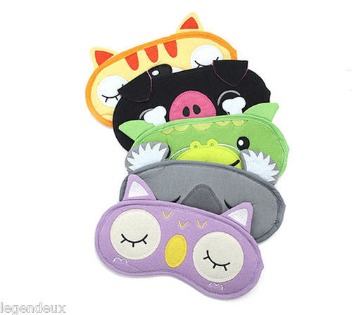 Cute Animal Sleep Mask Eye Travel Sleeping Aids Relief Cover Eyeshade