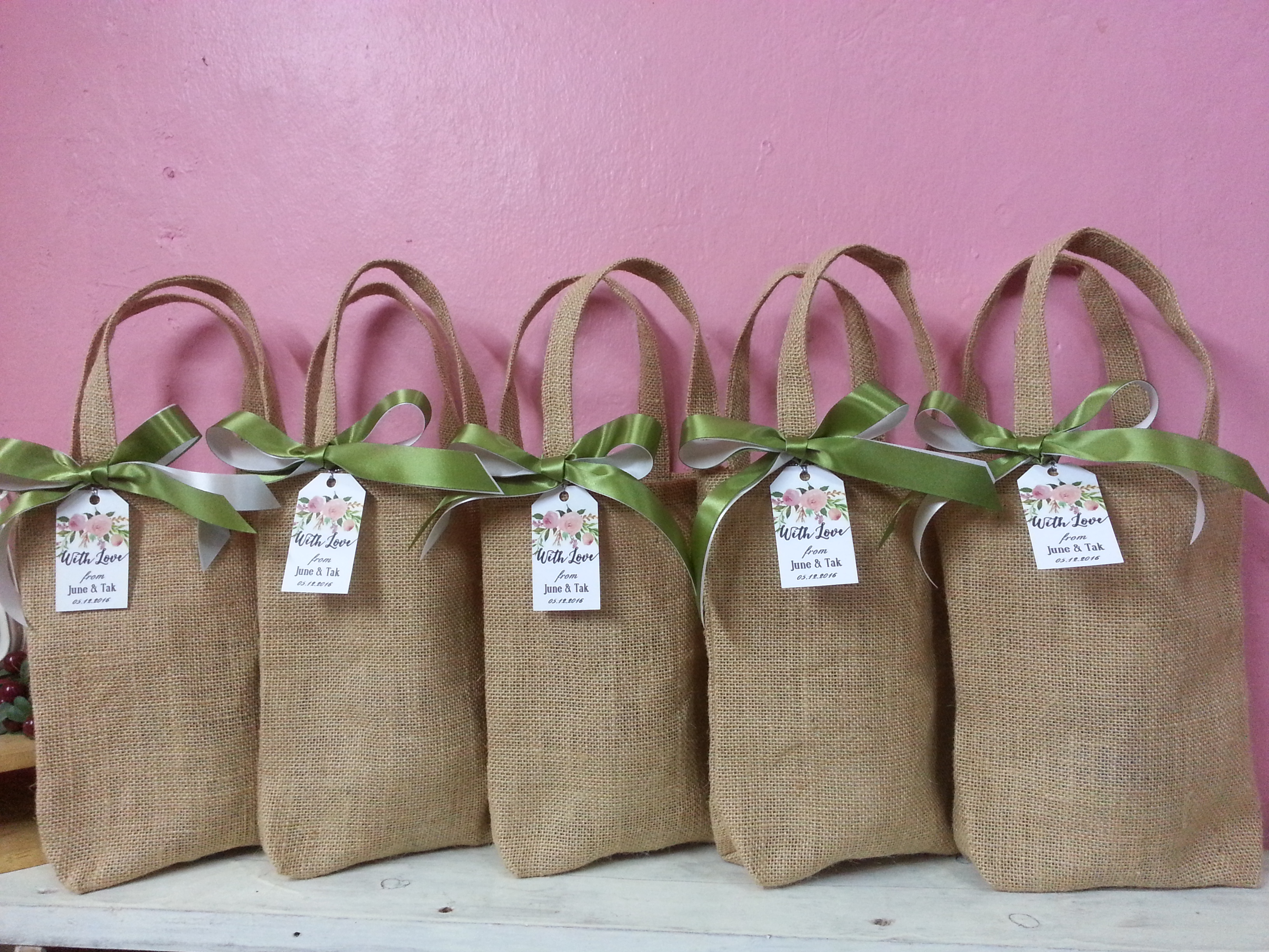 ถุงผ้ากระสอบหูหิ้วใส่ข้าวสาร 1 กก.