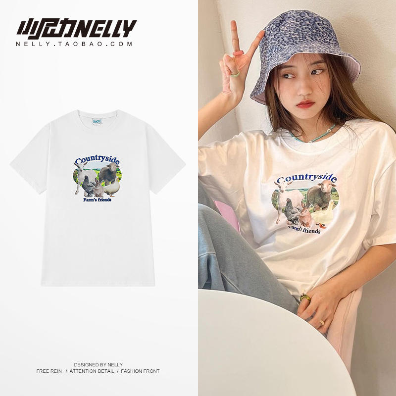 เสื้อยืดคอกลม ผู้ชาย เสื้อยืดผู้ชายเกาหลี เสื้อยืดเกาหลี แบรนด์ NELLY